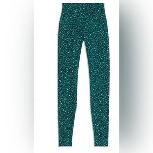 Lululemon teal green print wunder under leggings size 4